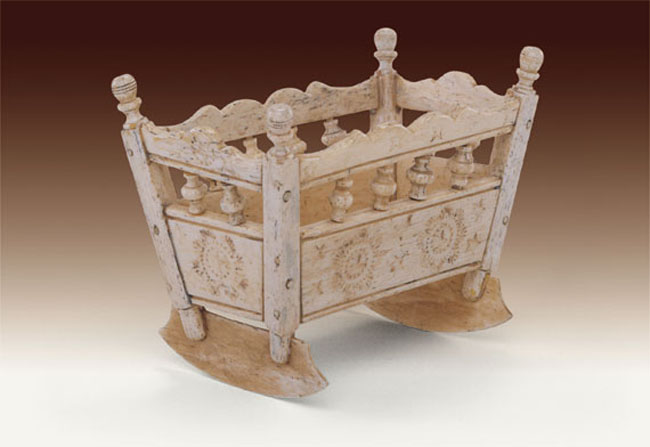 Sailor-made Whalebone Miniature Cradle